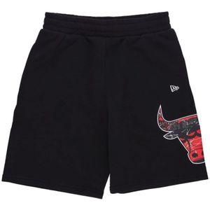 New Era, Korte broeken, Heren, Zwart, L, NBA Team Logo Casual Shorts
