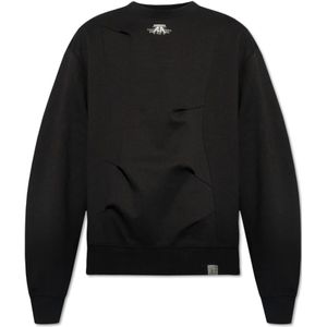 Ader Error, Sweatshirts & Hoodies, unisex, Zwart, XL, Katoen, Sweatshirt met logo