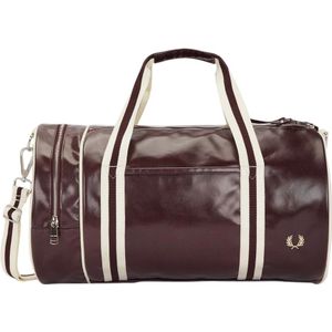 Fred Perry, Tassen, unisex, Bruin, ONE Size, Polyester, Klassieke Barrel Tas Carrington Brick