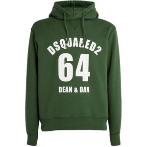 Dsquared2, Sweatshirts & Hoodies, Heren, Groen, M, Casual Sweatshirt voor Dagelijks Comfort