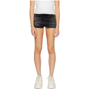 Tommy Jeans, Korte broeken, Dames, Zwart, W27, Katoen, Lente/Zomer Dames Shorts Nora MD Ah 1288