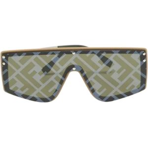 Fendi Vintage, Pre-owned, Heren, Groen, ONE Size, Pre-owned Acetate sunglasses