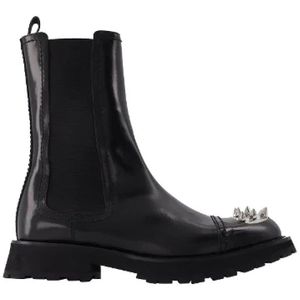 Alexander McQueen Pre-owned, Pre-owned, Heren, Zwart, 44 EU, Leer, Pre-owned Leather boots