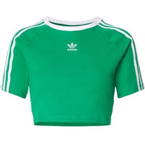 Adidas Originals, Groene 3 Stripes Baby T-shirt Groen, Dames, Maat:L