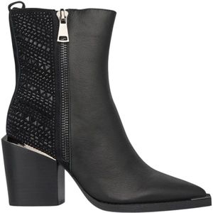 Alma EN Pena, Schoenen, Dames, Zwart, 37 EU, Glitter enkellaarsjes