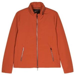 Moorer, Verbrand Oranje Thermische Hoodie Oranje, Heren, Maat:M