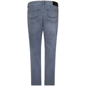 Brioni, Jeans, Heren, Grijs, W36, Katoen, Grijze Katoenen Regular Fit Broek