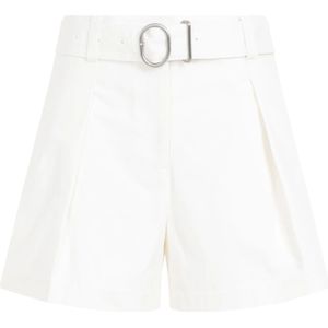 Jil Sander, Korte broeken, Dames, Wit, M, Katoen, Witte Katoenen Hoge Taille Shorts