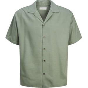 Jack & Jones, Overhemden, Heren, Groen, M, Groene Resort Shirt Korte Mouw
