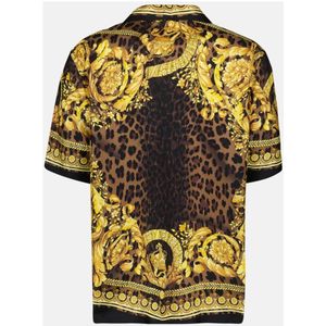 Versace, Overhemden, Heren, Veelkleurig, XL, Zijden Barocco Shirt Herfst-Winter 2024