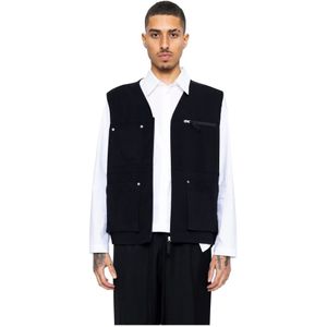 MM6 Maison Margiela, Zwart Zak Gilet Zwart, Heren, Maat:M