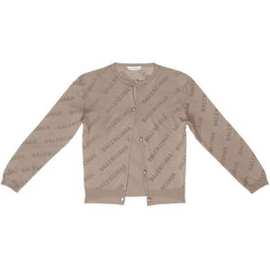 Balenciaga, Truien, Dames, Beige, L, Katoen, Balenciaga Cardigan Beige