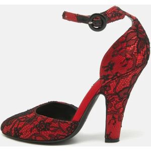 Dolce & Gabbana Pre-owned, Pre-owned, Dames, Rood, 38 EU, Pre-owned Lace heels