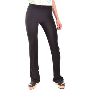 Moschino, Slim-Fit Broek voor Vrouwen Zwart, Dames, Maat:M