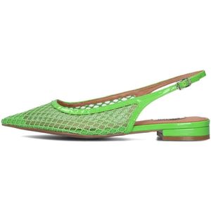 Bibi Lou, Schoenen, Dames, Groen, 40 EU, Groene Mesh Ballerina Slingbacks