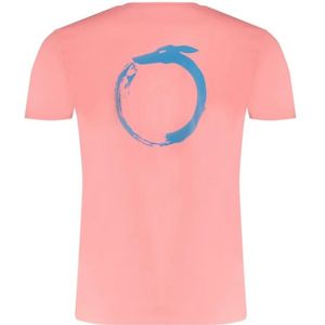 Trussardi, Tops, Heren, Roze, M, Katoen, Rosa Katoenen T-shirt met Print Logo