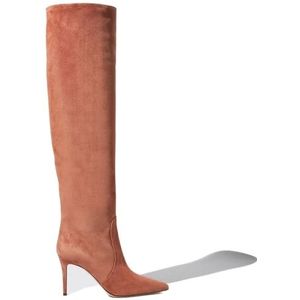 Scarosso, Schoenen, Dames, Roze, 37 1/2 EU, Suède, Carra Laarzen - Handgemaakte Italiaanse Haklaarzen