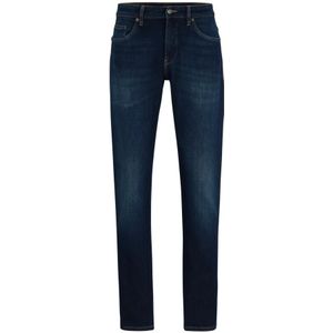 Hugo Boss, Jeans, Heren, Blauw, W36, Denim, Luxe Blauwe Denim Straight Leg Jeans