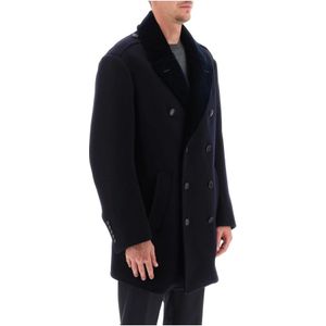Tom Ford, Mantels, Heren, Blauw, S, Wol, Single-Breasted Coats