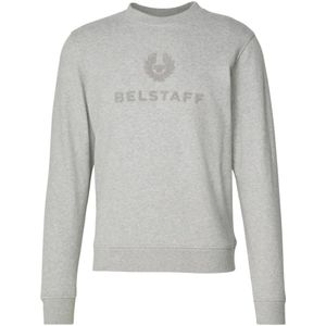 Belstaff, Sweatshirts & Hoodies, Heren, Grijs, M, Katoen, Varsity Sweatshirt in Old Silver Heather