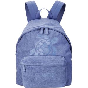 Vilebrequin, Tassen, unisex, Blauw, ONE Size, Katoen, Stijlvol Strand Laptop Rugzak