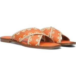 Notre-v, Schoenen, Dames, Oranje, 42 EU, Leer, Dames Slippers 23172