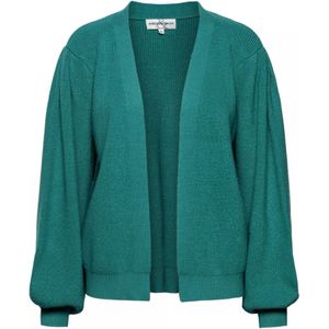 &Co Woman, Truien, Dames, Groen, XL, Polyester, Smaragd Fancy Gebreide Vest