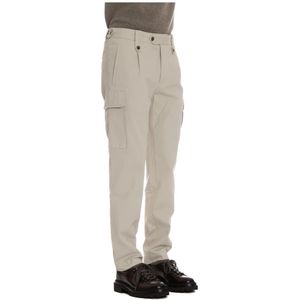 Myths, Broeken, Heren, Beige, L, Katoen, Elastische Taille Broek Zand