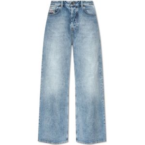 Diesel, Jeans, Dames, Blauw, W24 L30, Katoen, Lichtblauwe Distressed L.30 Jeans