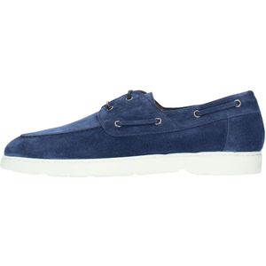 Doucal's, Schoenen, Heren, Blauw, 44 EU, Leer, Platte schoenen Blauw