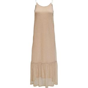 Only, Mouwloze Maxi Jurk Beige, Dames, Maat:S