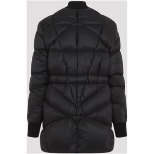 Rick Owens, Jassen, Heren, Zwart, L, Zwarte Flight Liner Jas