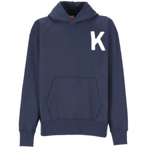 Kenzo, Sweatshirts & Hoodies, Heren, Blauw, M, Katoen, Hoodies