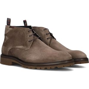 Floris van Bommel, Schoenen, Heren, Beige, 43 EU, Suède, Taupe Suède Veterschoenen