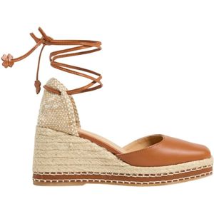 Castañer, Espadrilles Blok Bruin, Dames, Maat:36 EU