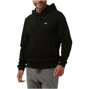 Lacoste, Sweatshirts & Hoodies, Heren, Zwart, XL, Katoen, Heren Sweatshirt Zwart Sweater