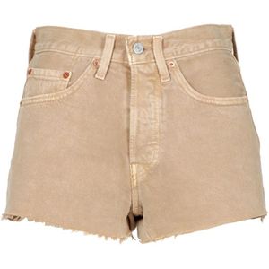 Levi's, Vintage-geïnspireerde Originele Denim Shorts Beige, Dames, Maat:W29