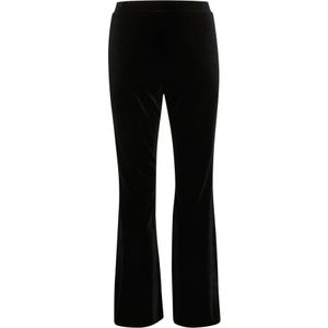 Part Two, Broeken, Dames, Zwart, M, Polyester, Zwarte bootcut broek met brede tailleband