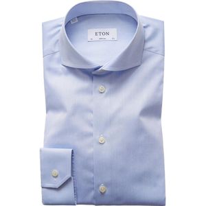 Eton, Eton super slim fit overhemd Blauw, Heren, Maat:2XL