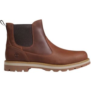 Timberland, Schoenen, Heren, Bruin, 46 EU, Leer, Bruin Leren Rubberen Zool Herenlaarzen