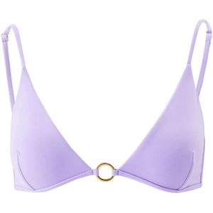 Melissa Odabash, Badkleding, Dames, Paars, S, Lavendel Bikini Top met Gouden Trim