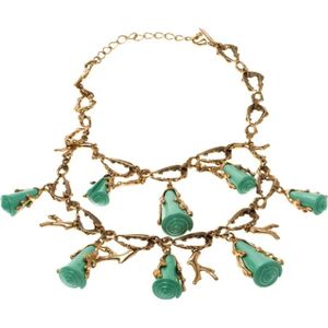 Oscar De La Renta Pre-owned, Pre-owned, Dames, Geel, ONE Size, Pre-owned Fabric necklaces