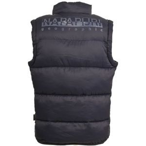 Napapijri, Jassen, Heren, Blauw, S, Polyester, Winter Gilet zonder dons