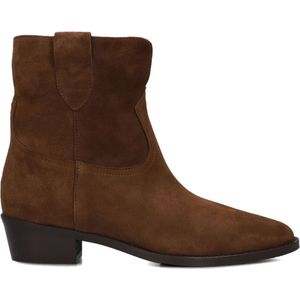 Lina Locchi, Schoenen, Dames, Bruin, 40 EU, Suède, Bruine Suède Enkellaarsjes