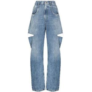 Maison Margiela, Jeans, Dames, Blauw, 2Xs, Loose-fit Jeans