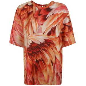 Roberto Cavalli, Blouses & Shirts, Dames, Veelkleurig, S, Satijn, T-Shirts
