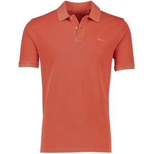 Gant, Tops, Heren, Oranje, L, Katoen, Kleurrijke Polo Korte Mouw Oranje