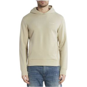 Calvin Klein, Sweatshirts & Hoodies, Heren, Beige, M, Katoen, Hoodies