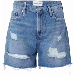 Calvin Klein, Korte broeken, Dames, Blauw, W25, Denim, Klassieke Denim Mom Shorts