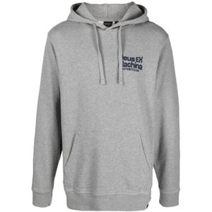 Deus Ex Machina, Sweatshirts & Hoodies, Heren, Grijs, S, Katoen, Grijze Logo-Print Sweater